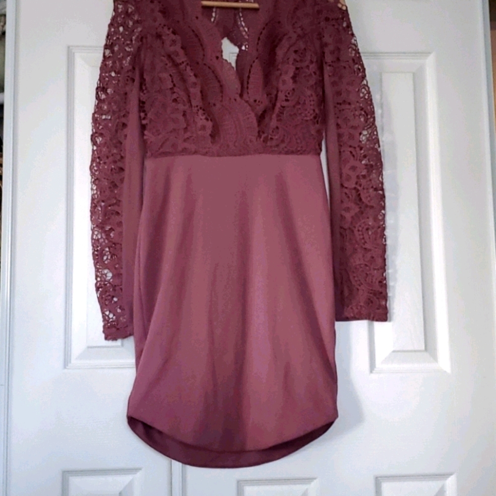 Haute Monde mauve dress